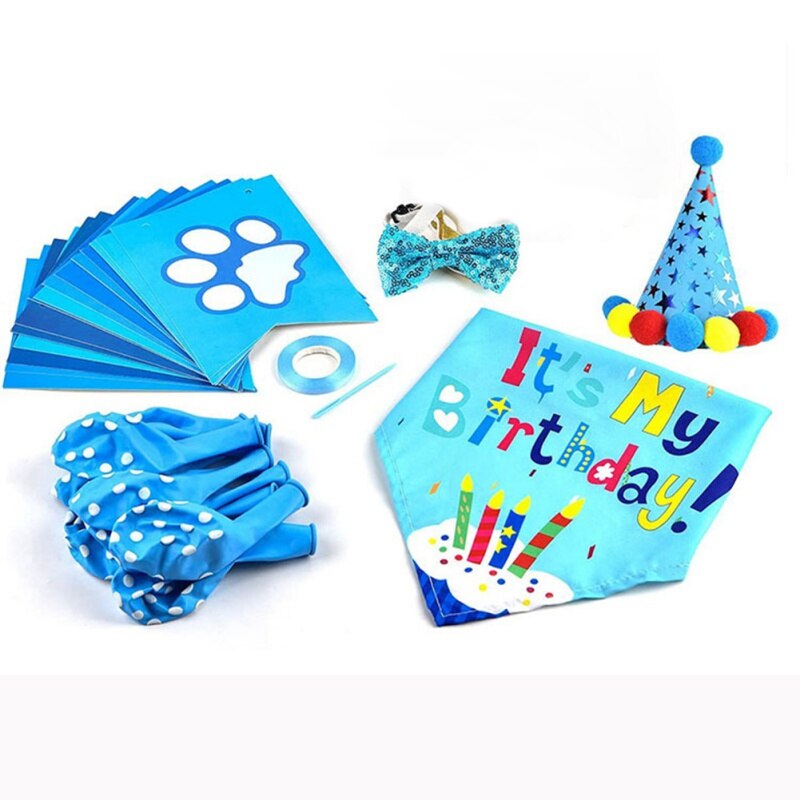 Pets Happy Birthday Costume Dog Hats Bowknot Bandana Neckerchief Bibs Banners Party Decoration Cat Dog Pets Accessories Pets Happy Birthday Costume Dog Hats Bowknot Bandana Neckerchief Bibs Banners Party Decoration Cat Dog Pets Accessories