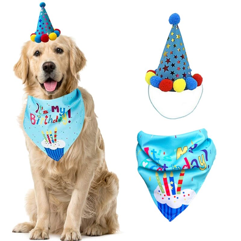 Pets Happy Birthday Costume Dog Hats Bowknot Bandana Neckerchief Bibs Banners Party Decoration Cat Dog Pets Accessories Pets Happy Birthday Costume Dog Hats Bowknot Bandana Neckerchief Bibs Banners Party Decoration Cat Dog Pets Accessories