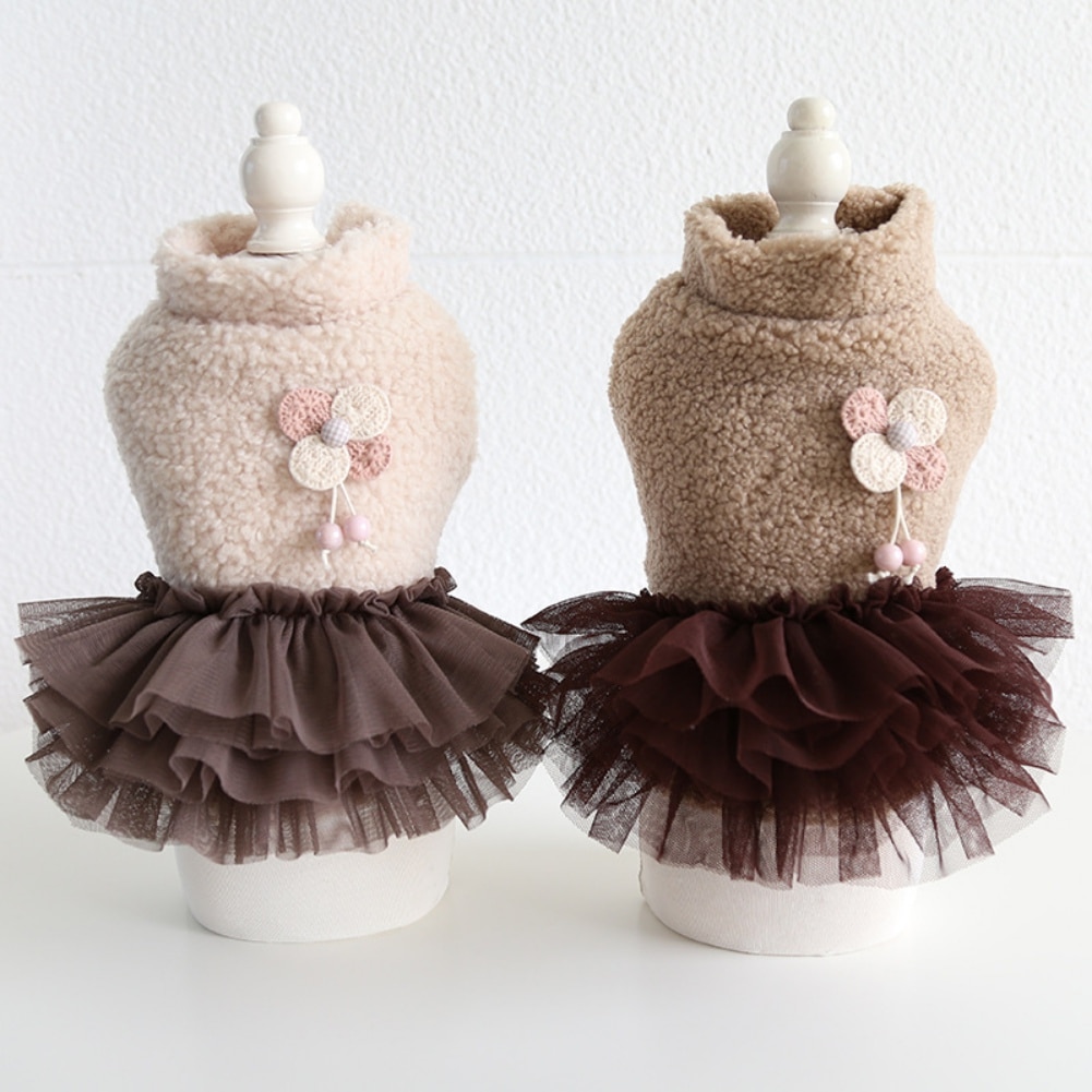 Dog Dresses Coat Autumn Warm Turtleneck Knitted Sweater Dress Cat Tutu Skirt for Small Dogs Cats Clothes Dog Dresses Coat Autumn Warm Turtleneck Knitted Sweater Dress Cat Tutu Skirt for Small Dogs Cats Clothes