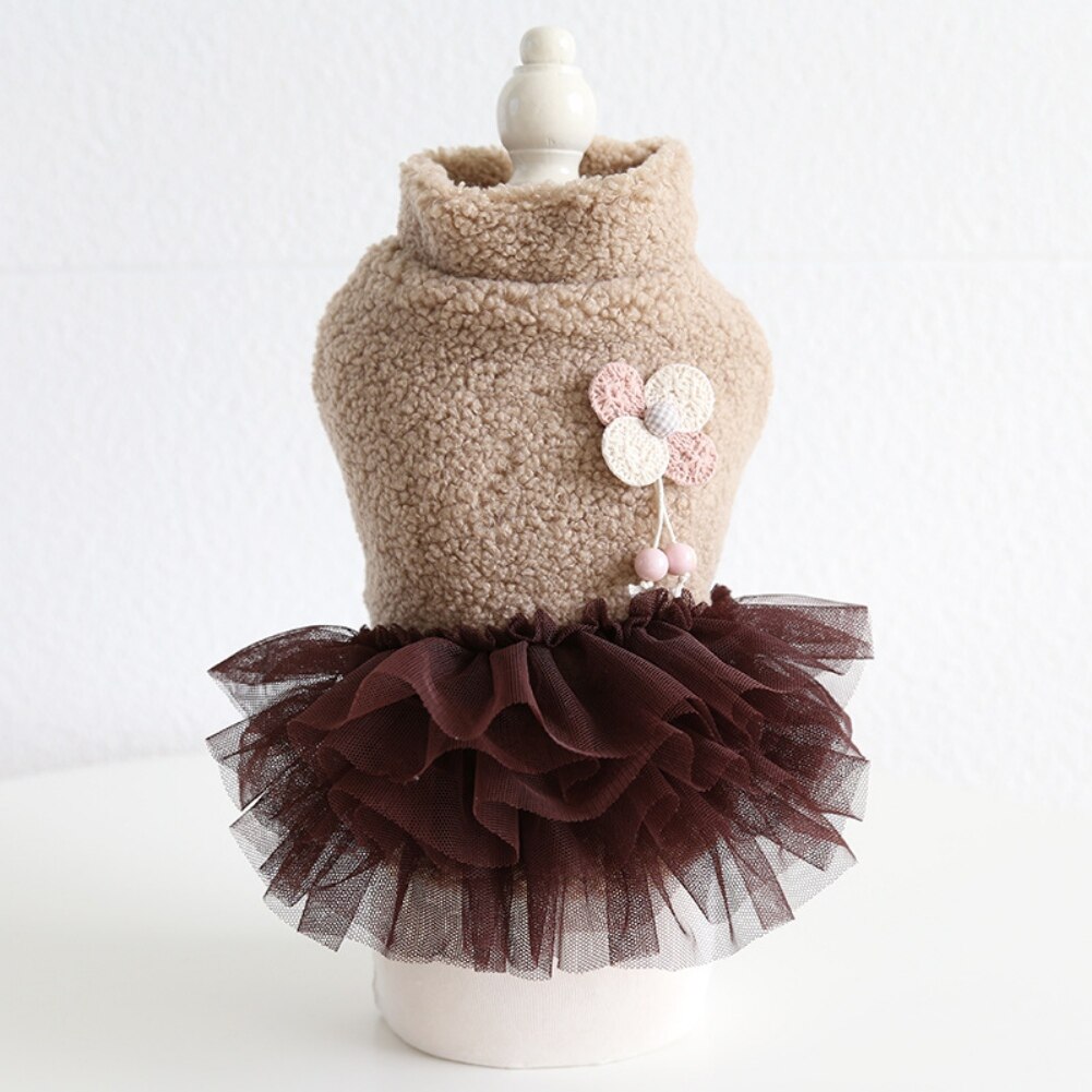 Dog Dresses Coat Autumn Warm Turtleneck Knitted Sweater Dress Cat Tutu Skirt for Small Dogs Cats Clothes Dog Dresses Coat Autumn Warm Turtleneck Knitted Sweater Dress Cat Tutu Skirt for Small Dogs Cats Clothes