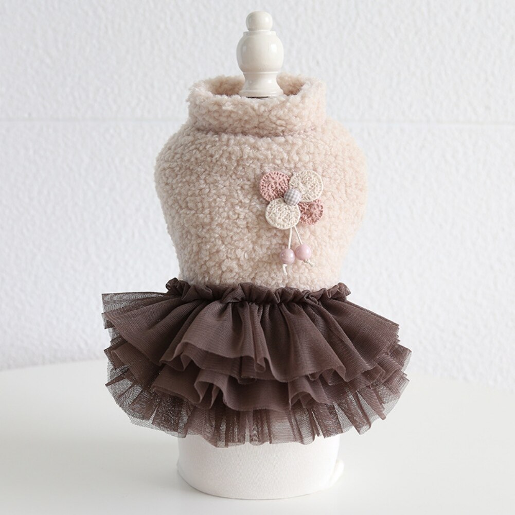 Dog Dresses Coat Autumn Warm Turtleneck Knitted Sweater Dress Cat Tutu Skirt for Small Dogs Cats Clothes Dog Dresses Coat Autumn Warm Turtleneck Knitted Sweater Dress Cat Tutu Skirt for Small Dogs Cats Clothes