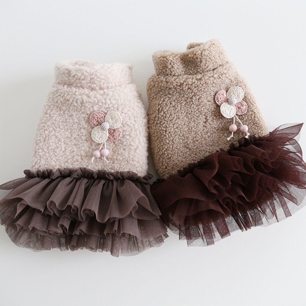 Dog Dresses Coat Autumn Warm Turtleneck Knitted Sweater Dress Cat Tutu Skirt for Small Dogs Cats Clothes Dog Dresses Coat Autumn Warm Turtleneck Knitted Sweater Dress Cat Tutu Skirt for Small Dogs Cats Clothes