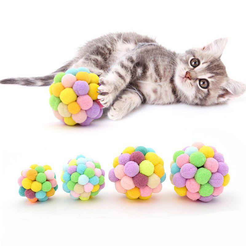 10/12Pcs Cat Crinkle Balls Cat Toy Interactive Sound Ball Big Plastic Balls Crackle Ring Paper Kitten Pet Play Toys Cats Trainin
