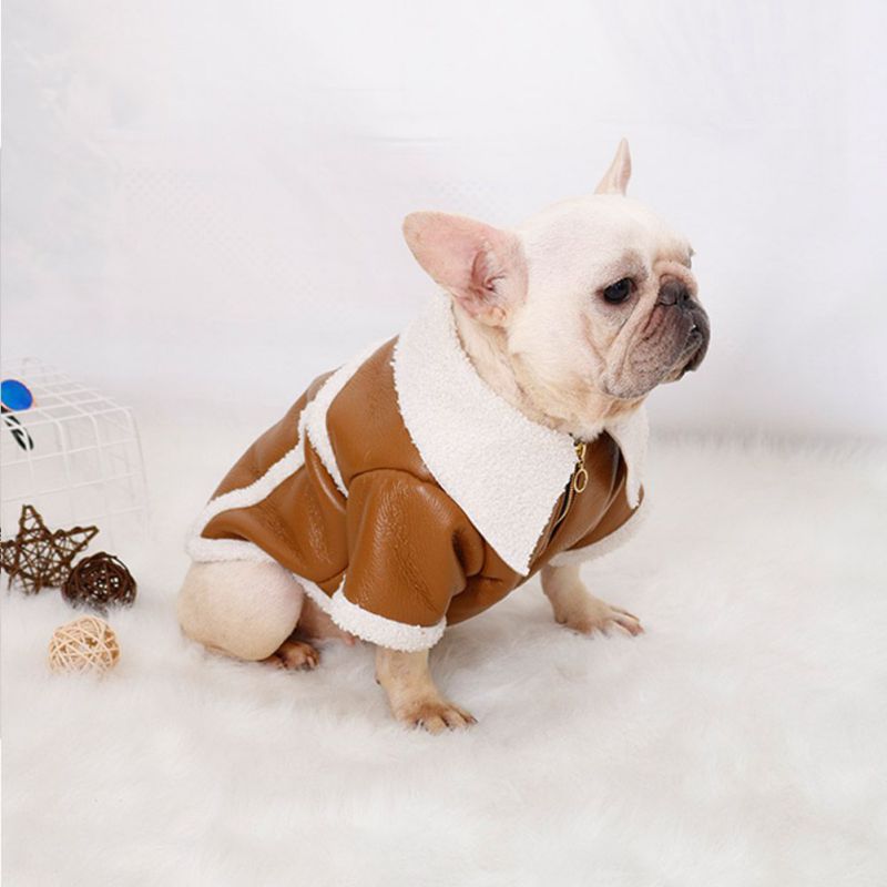 Pet Dog Leather Zipper Jacket Coat Pet Winter Clothes Fashion Motorcycle Jacket Clothing For Small Dogs French Bulldog Pug Pet Dog Leather Zipper Jacket Coat Pet Winter Clothes Fashion Motorcycle Jacket Clothing For Small Dogs French Bulldog Pug