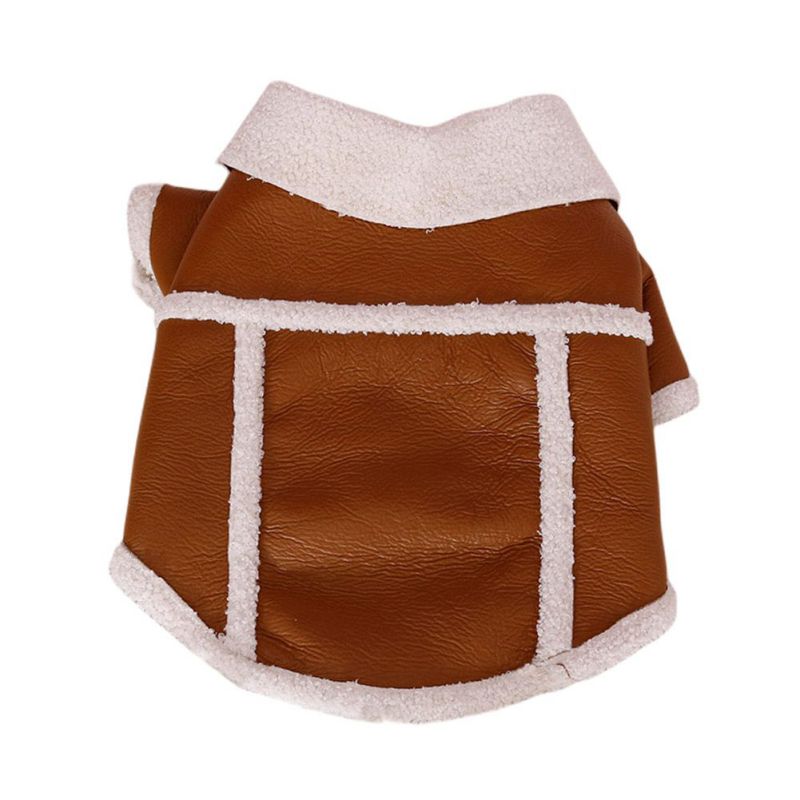 Pet Dog Leather Zipper Jacket Coat Pet Winter Clothes Fashion Motorcycle Jacket Clothing For Small Dogs French Bulldog Pug