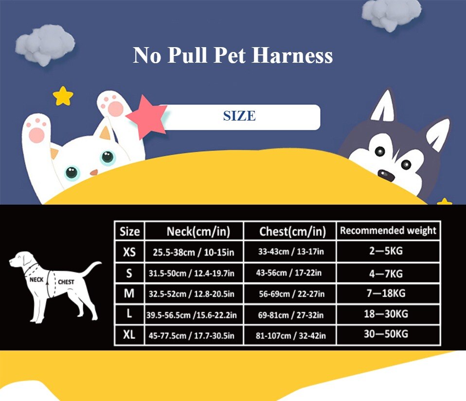 Truelove Pet Harness Small Medium Large Split Dog Fashion Outdoor Dropshipping