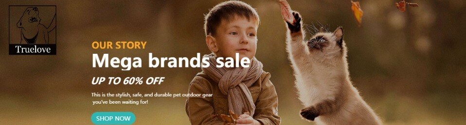 Truelove Pet Harness Small Medium Large Split Dog Fashion Outdoor Dropshipping