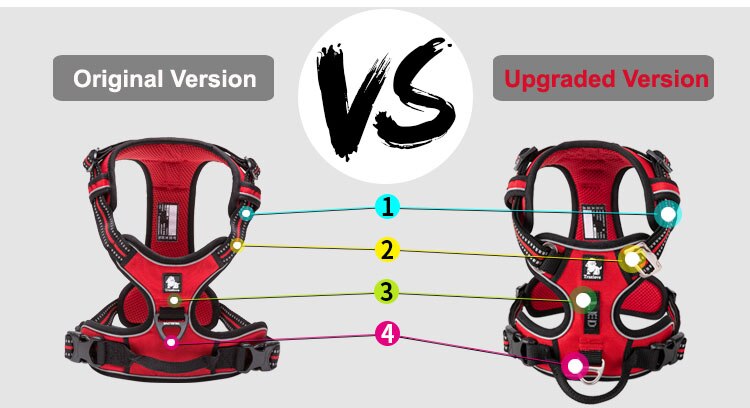 Truelove Front Nylon Dog Harness No Pull Vest Soft Adjustable Safety Harness For Dog Small Large Running Training French Bulldog