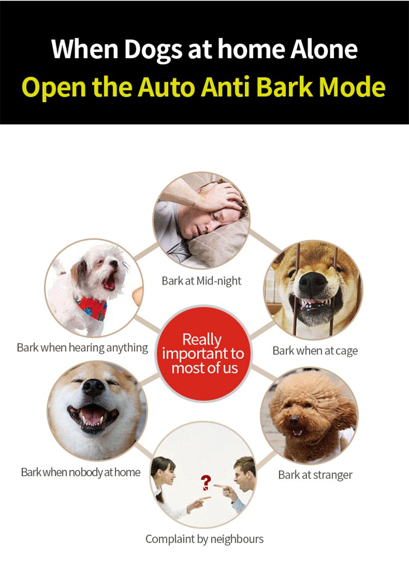 Paipaitek Dog Training Collar 2-in-1 Beep Vibration Shock Collar Waterproof Pet Trainer Collar With Remote and Barking Collar