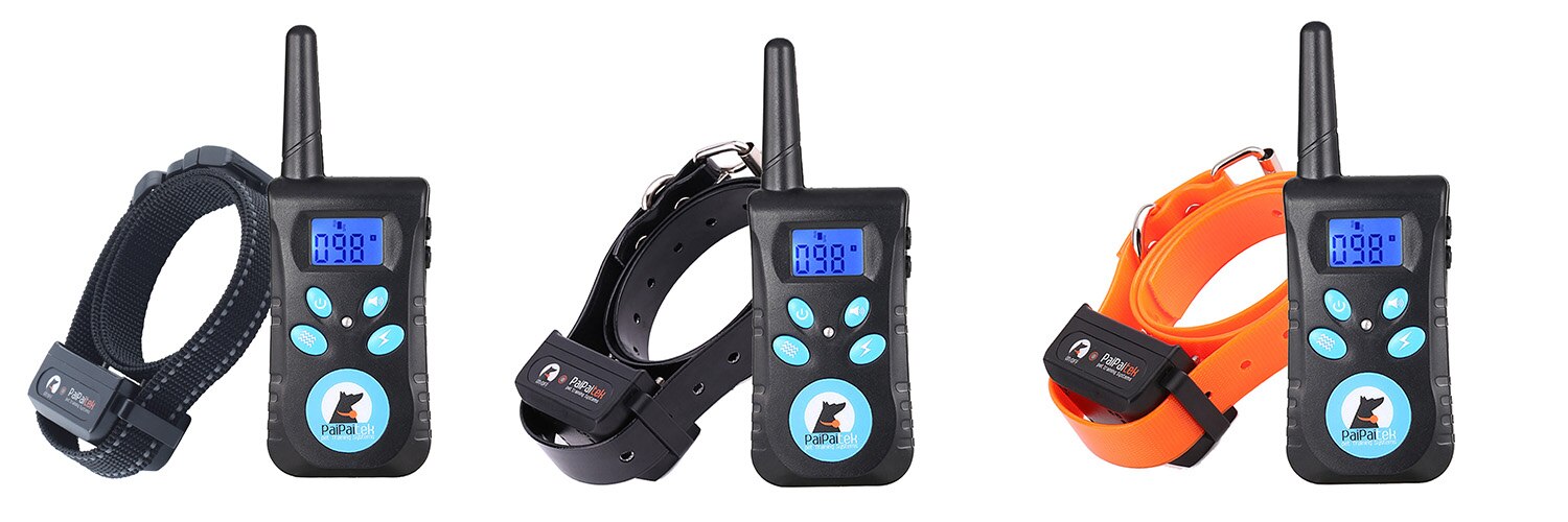 Paipaitek Dog Training Collar 2-in-1 Beep Vibration Shock Collar Waterproof Pet Trainer Collar With Remote and Barking Collar