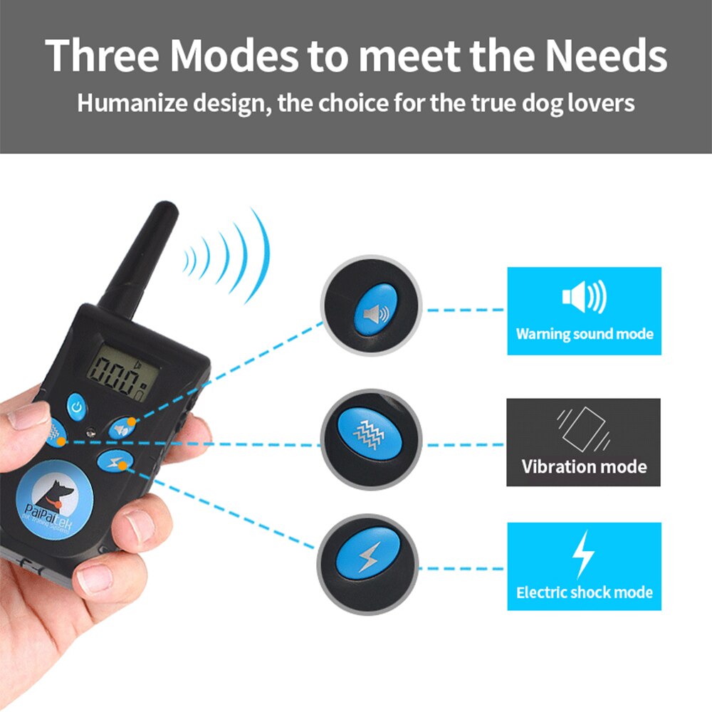 Paipaitek Dog Training Collar 2-in-1 Beep Vibration Shock Collar Waterproof Pet Trainer Collar With Remote and Barking Collar Paipaitek Dog Training Collar 2-in-1 Beep Vibration Shock Collar Waterproof Pet Trainer Collar With Remote and Barking Collar