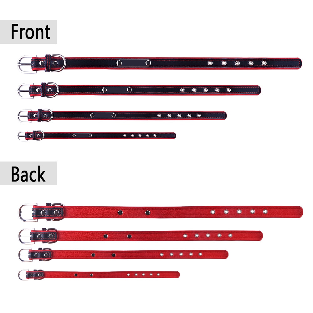 AiruiDog Adjustable Personalized Dog Collar Leather Puppy ID Name Custom Engraved XS-L AiruiDog Adjustable Personalized Dog Collar Leather Puppy ID Name Custom Engraved XS-L