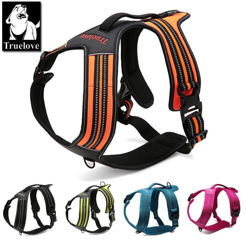 Truelove Sport Nylon Reflective No Pull Dog Harness Outdoor Adventure Pet Vest with Handle xs to xl 5 colors in stock factory Truelove Sport Nylon Reflective No Pull Dog Harness Outdoor Adventure Pet Vest with Handle xs to xl 5 colors in stock factory