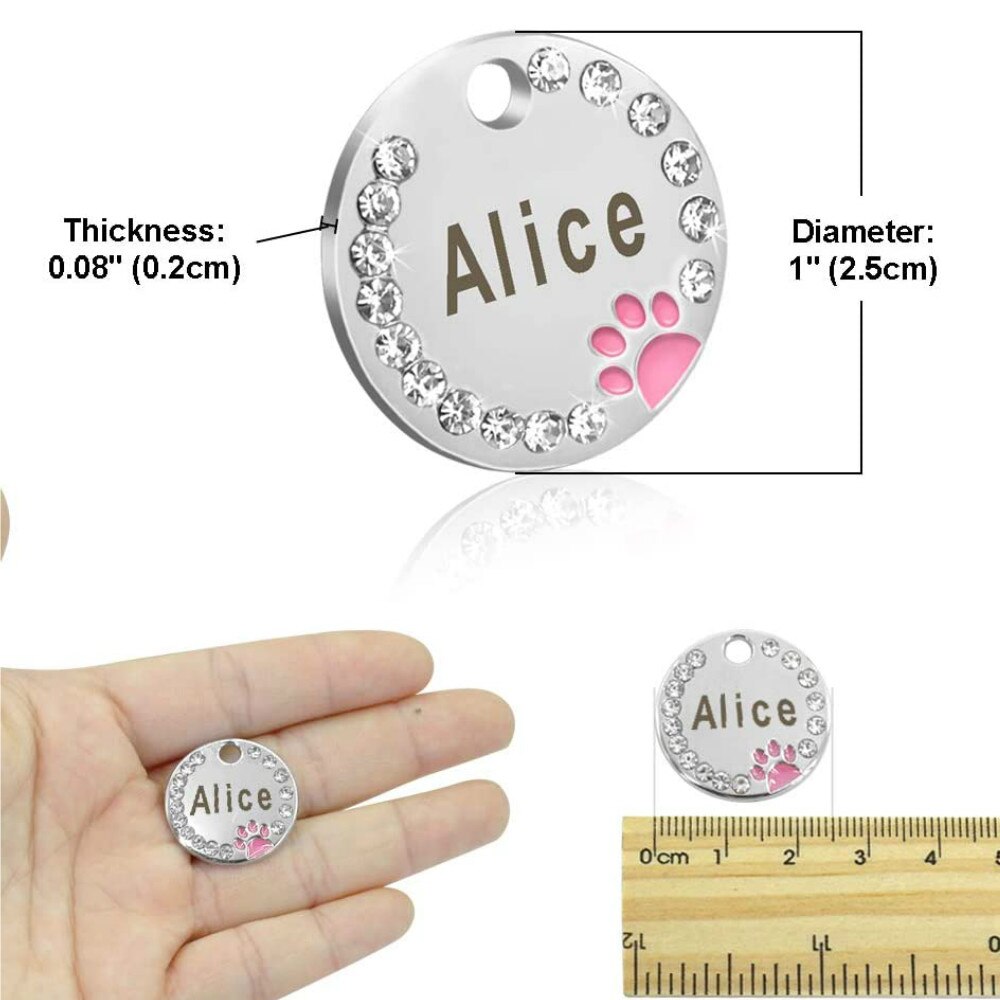 Anti-lost Custom Dog ID Tag Engraved Pet Dog Collar Accessories Personalized Cat Puppy ID Tag Stainless Steel Bone/Paw Name Tags Anti-lost Custom Dog ID Tag Engraved Pet Dog Collar Accessories Personalized Cat Puppy ID Tag Stainless Steel Bone/Paw Name Tags