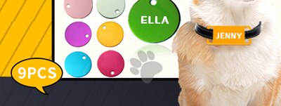 2pcs Personalized Engraving Anti-lost Dog ID Tag Identification Customized Pet Name Puppy Collar Dog Cat Bone Tags Pet Supplies