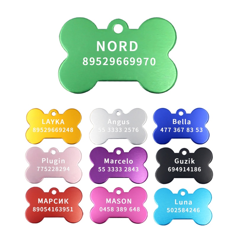 2pcs Personalized Engraving Anti-lost Dog ID Tag Identification Customized Pet Name Puppy Collar Dog Cat Bone Tags Pet Supplies 2pcs Personalized Engraving Anti-lost Dog ID Tag Identification Customized Pet Name Puppy Collar Dog Cat Bone Tags Pet Supplies