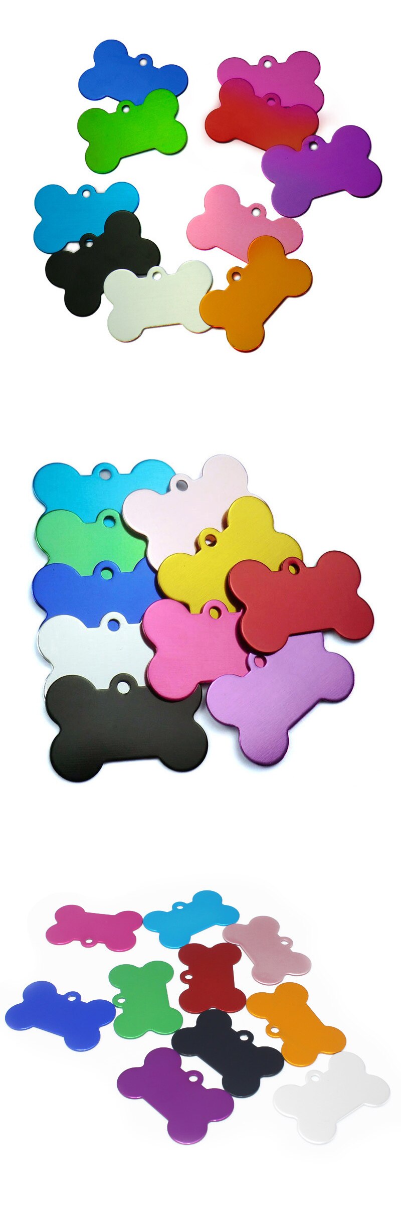 2pcs Personalized Engraving Anti-lost Dog ID Tag Identification Customized Pet Name Puppy Collar Dog Cat Bone Tags Pet Supplies