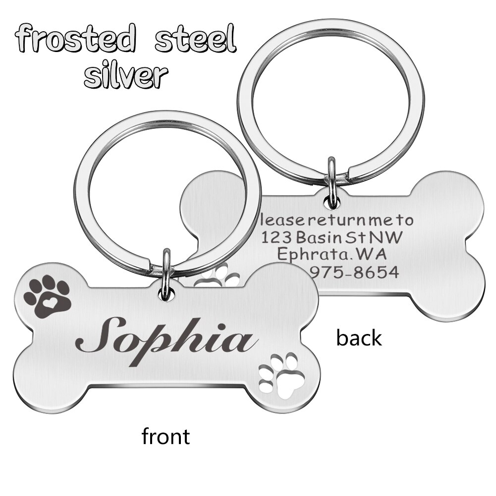 Personalized Pet ID Tag Keychain Engraved Pet ID Name for Cat Puppy Dog Collar Tag Pendant Keyring Bone Pet Accessories Personalized Pet ID Tag Keychain Engraved Pet ID Name for Cat Puppy Dog Collar Tag Pendant Keyring Bone Pet Accessories