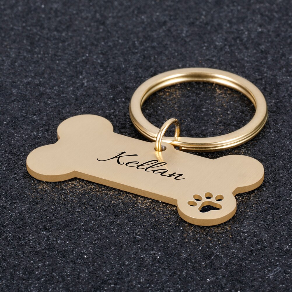 Personalized Pet ID Tag Keychain Engraved Pet ID Name for Cat Puppy Dog Collar Tag Pendant Keyring Bone Pet Accessories Personalized Pet ID Tag Keychain Engraved Pet ID Name for Cat Puppy Dog Collar Tag Pendant Keyring Bone Pet Accessories