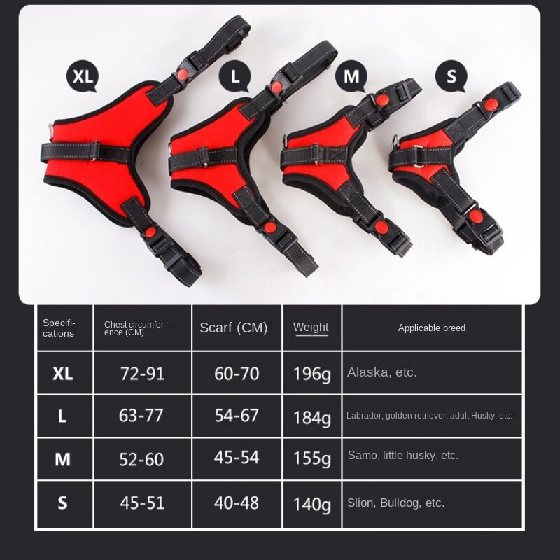 New Big Dog Harness Vest Reflective Adjustable Pet Chest Strap Training Pets Harnesses No Pull for Small Medium Large Dogs Stuff