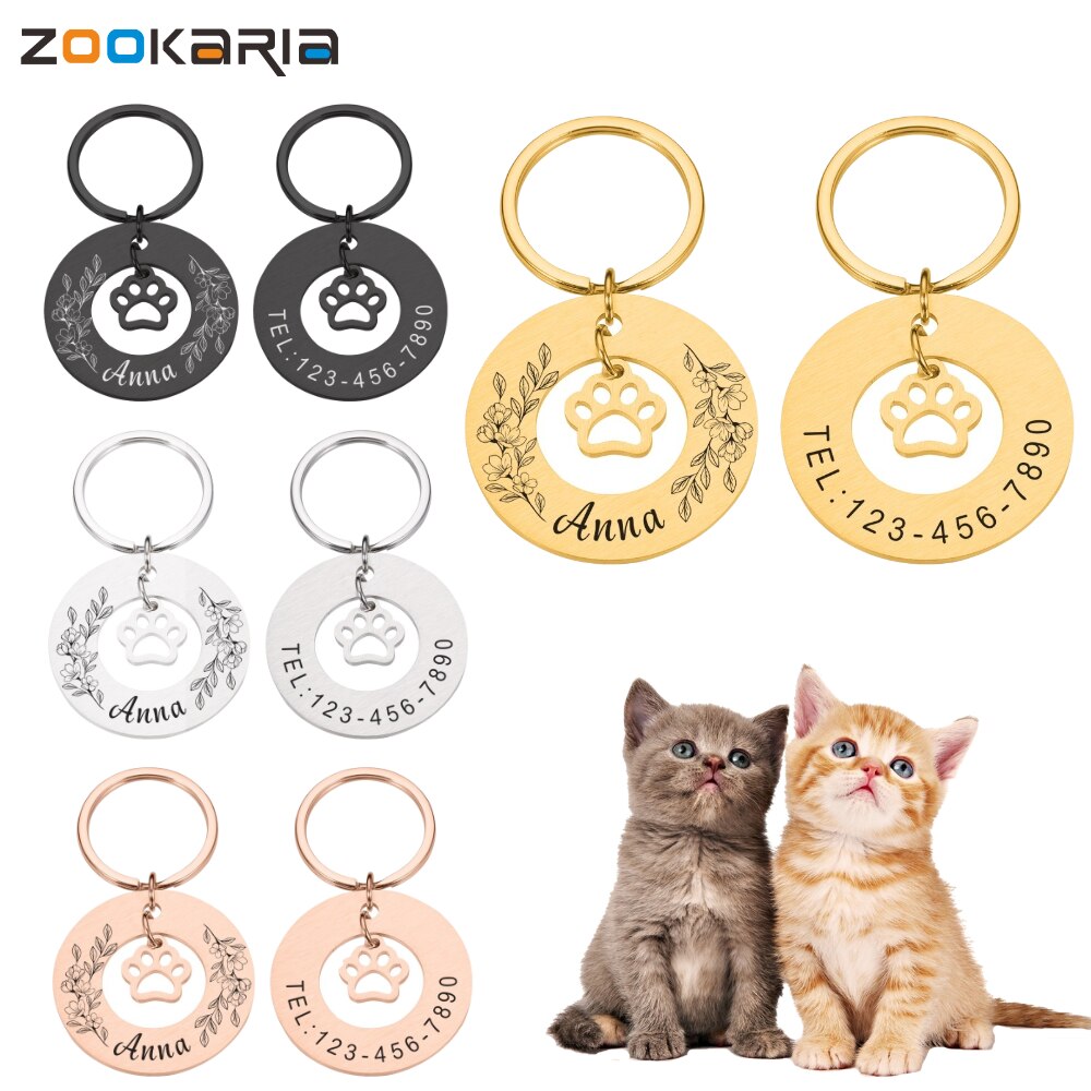 Pet ID Tags Customized Pet Collar Dogs Name Tag Anti-lost Personalized Cat Puppy ID Tag Pendant Free Engraved Collar Accessories Pet ID Tags Customized Pet Collar Dogs Name Tag Anti-lost Personalized Cat Puppy ID Tag Pendant Free Engraved Collar Accessories