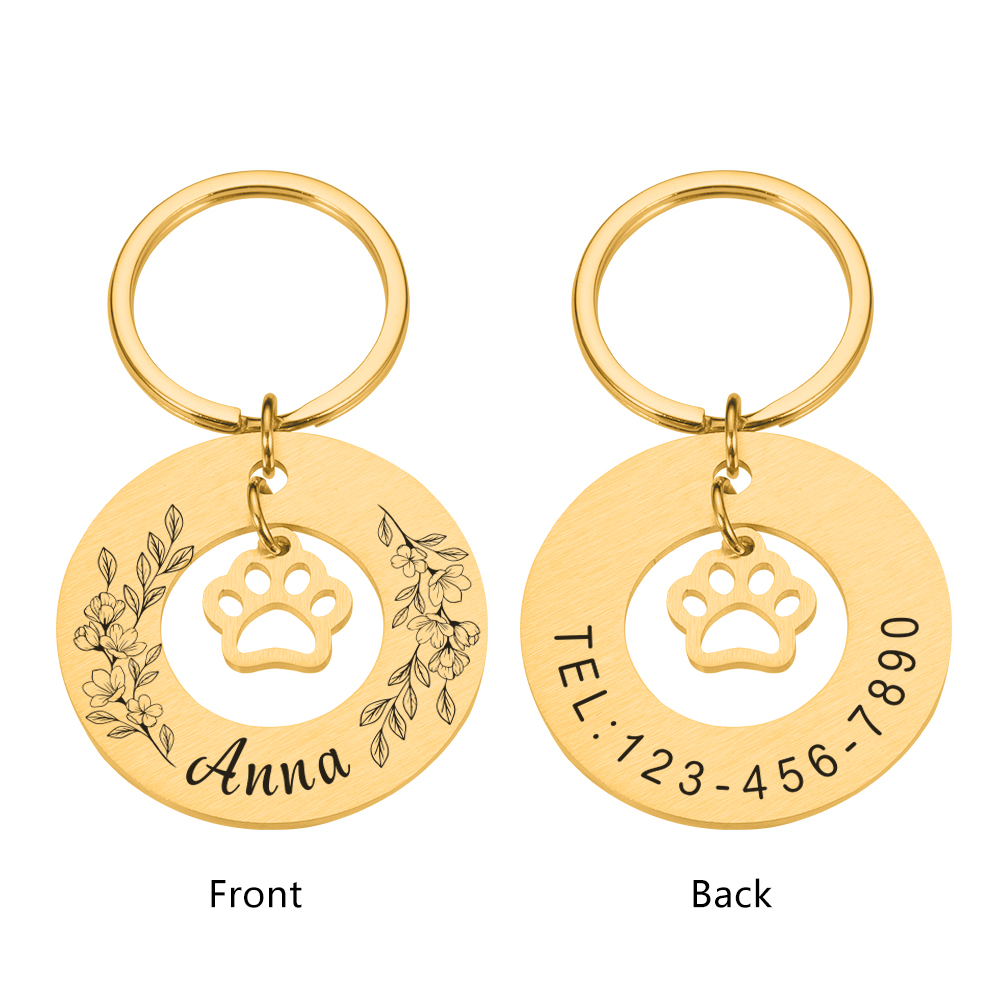 Pet ID Tags Customized Pet Collar Dogs Name Tag Anti-lost Personalized Cat Puppy ID Tag Pendant Free Engraved Collar Accessories