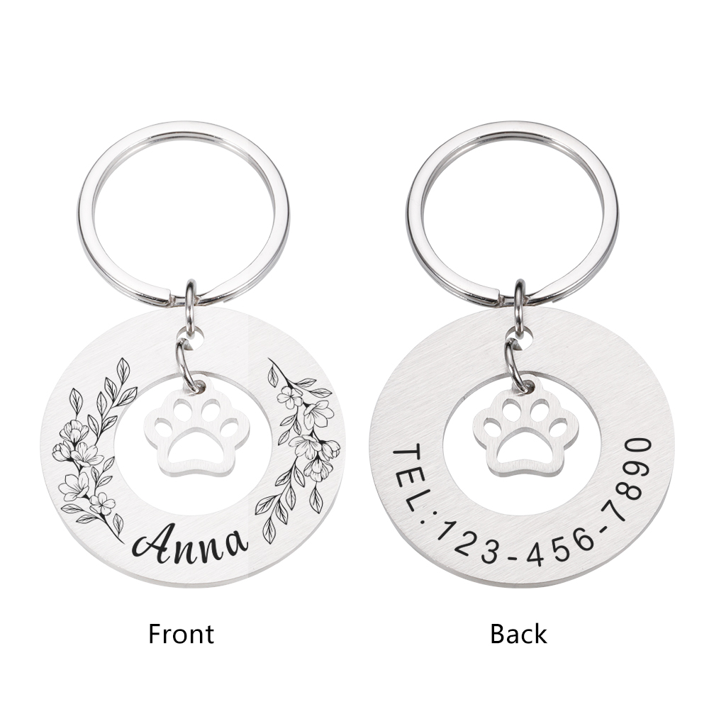 Pet ID Tags Customized Pet Collar Dogs Name Tag Anti-lost Personalized Cat Puppy ID Tag Pendant Free Engraved Collar Accessories