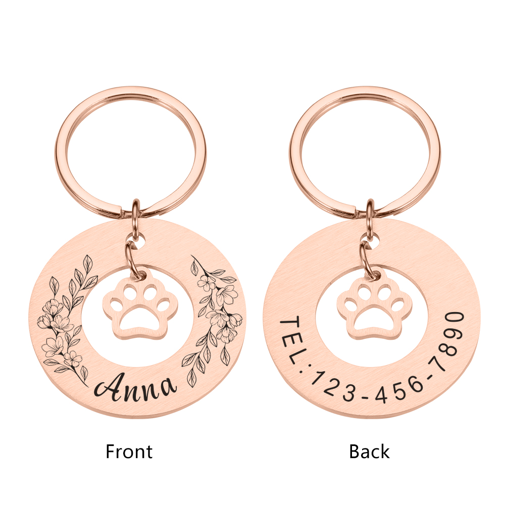 Pet ID Tags Customized Pet Collar Dogs Name Tag Anti-lost Personalized Cat Puppy ID Tag Pendant Free Engraved Collar Accessories