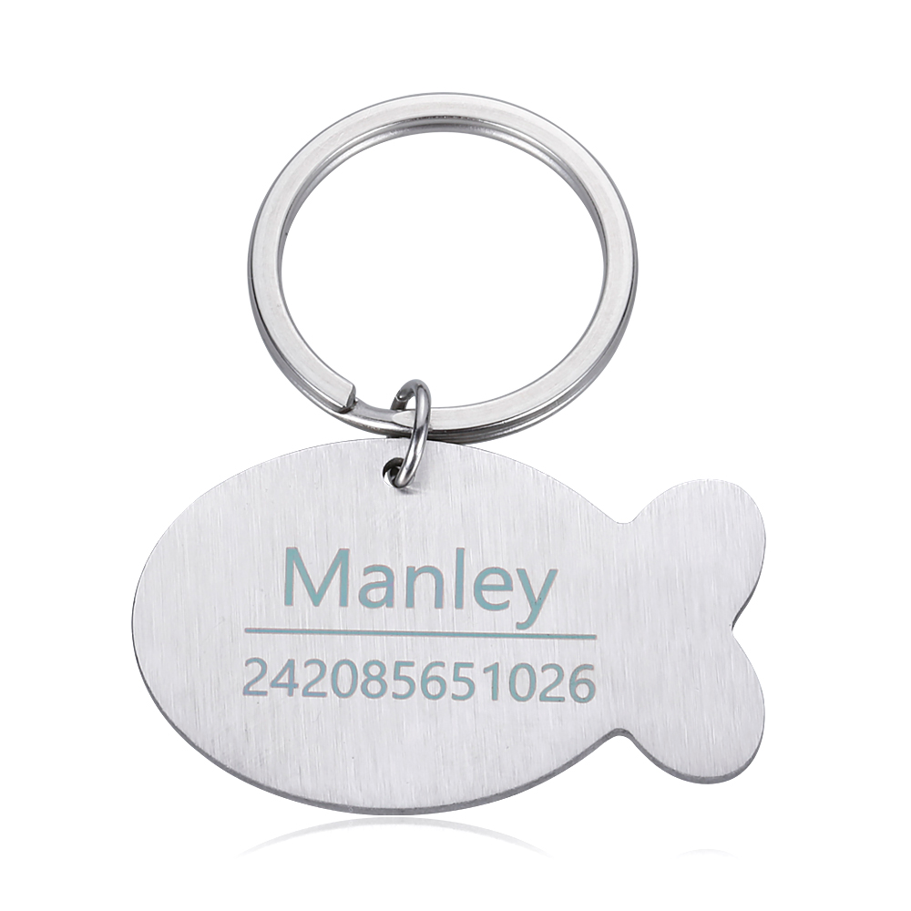 Personalized Cat Dog Pet ID Tag Keychain Engraved Pet ID Name for Cat Puppy Dog Collar Tag Pendant Keyring Bone Pet Accessories Personalized Cat Dog Pet ID Tag Keychain Engraved Pet ID Name for Cat Puppy Dog Collar Tag Pendant Keyring Bone Pet Accessories