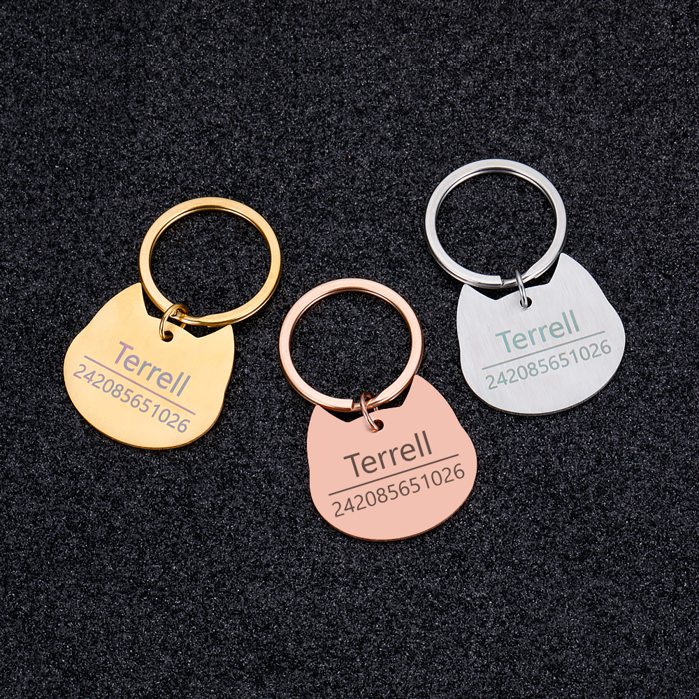 Personalized Cat Dog Pet ID Tag Keychain Engraved Pet ID Name for Cat Puppy Dog Collar Tag Pendant Keyring Bone Pet Accessories Personalized Cat Dog Pet ID Tag Keychain Engraved Pet ID Name for Cat Puppy Dog Collar Tag Pendant Keyring Bone Pet Accessories