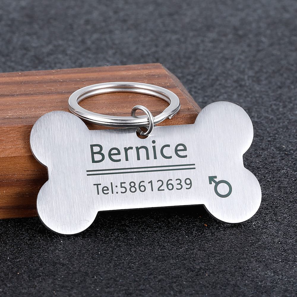 Personalized Cat Dog Pet ID Tag Keychain Engraved Pet ID Name for Cat Puppy Dog Collar Tag Pendant Keyring Bone Pet Accessories Personalized Cat Dog Pet ID Tag Keychain Engraved Pet ID Name for Cat Puppy Dog Collar Tag Pendant Keyring Bone Pet Accessories