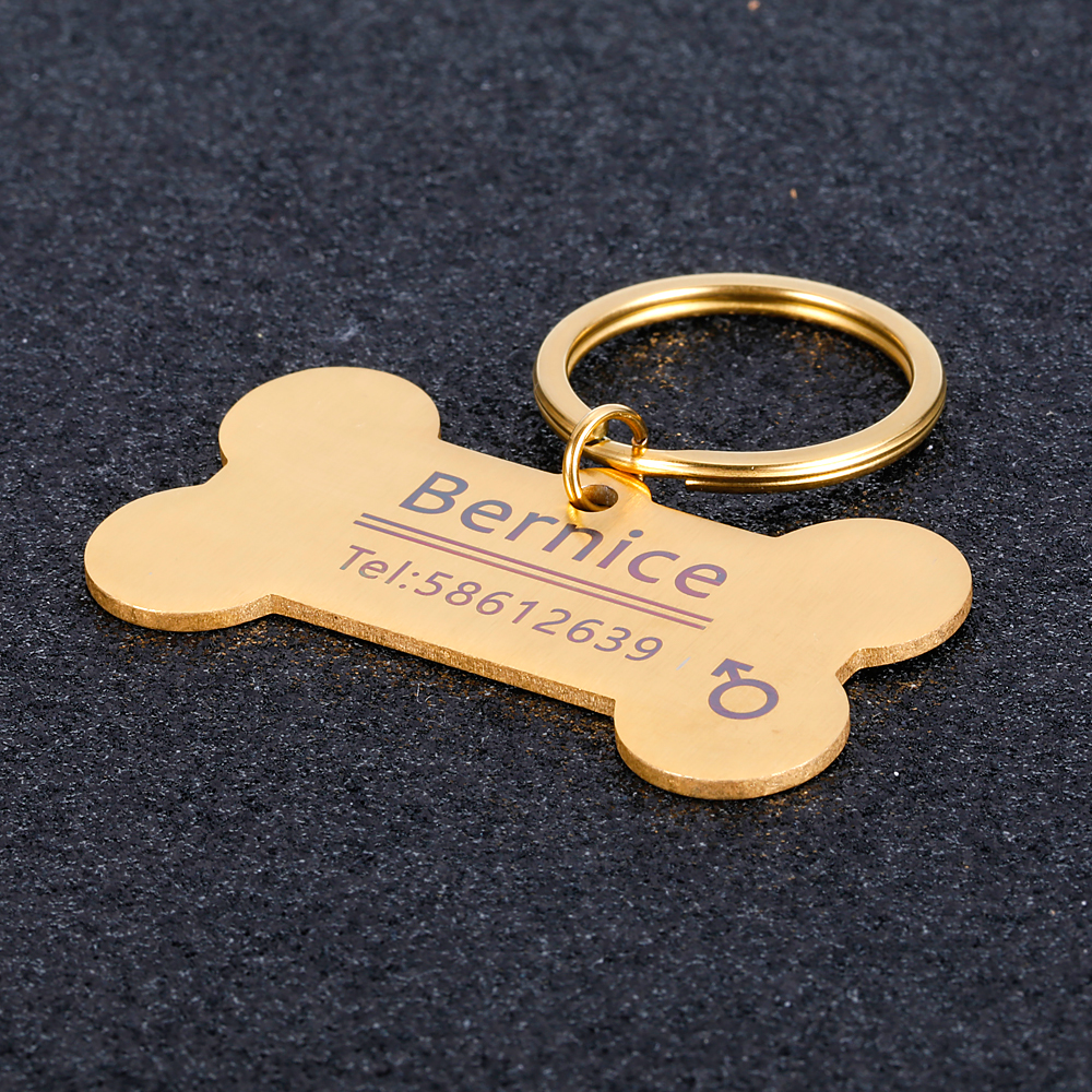Personalized Cat Dog Pet ID Tag Keychain Engraved Pet ID Name for Cat Puppy Dog Collar Tag Pendant Keyring Bone Pet Accessories Personalized Cat Dog Pet ID Tag Keychain Engraved Pet ID Name for Cat Puppy Dog Collar Tag Pendant Keyring Bone Pet Accessories