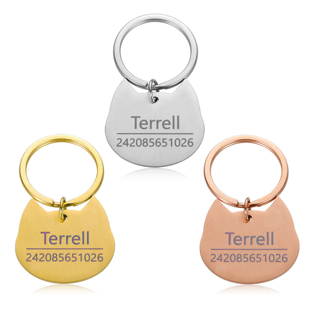 Personalized Cat Dog Pet ID Tag Keychain Engraved Pet ID Name for Cat Puppy Dog Collar Tag Pendant Keyring Bone Pet Accessories Personalized Cat Dog Pet ID Tag Keychain Engraved Pet ID Name for Cat Puppy Dog Collar Tag Pendant Keyring Bone Pet Accessories