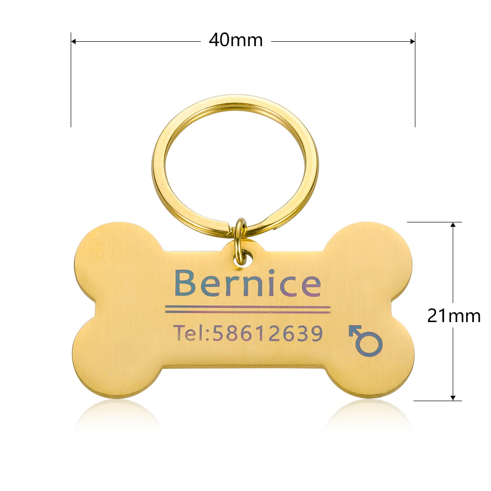 Personalized Cat Dog Pet ID Tag Keychain Engraved Pet ID Name for Cat Puppy Dog Collar Tag Pendant Keyring Bone Pet Accessories Personalized Cat Dog Pet ID Tag Keychain Engraved Pet ID Name for Cat Puppy Dog Collar Tag Pendant Keyring Bone Pet Accessories