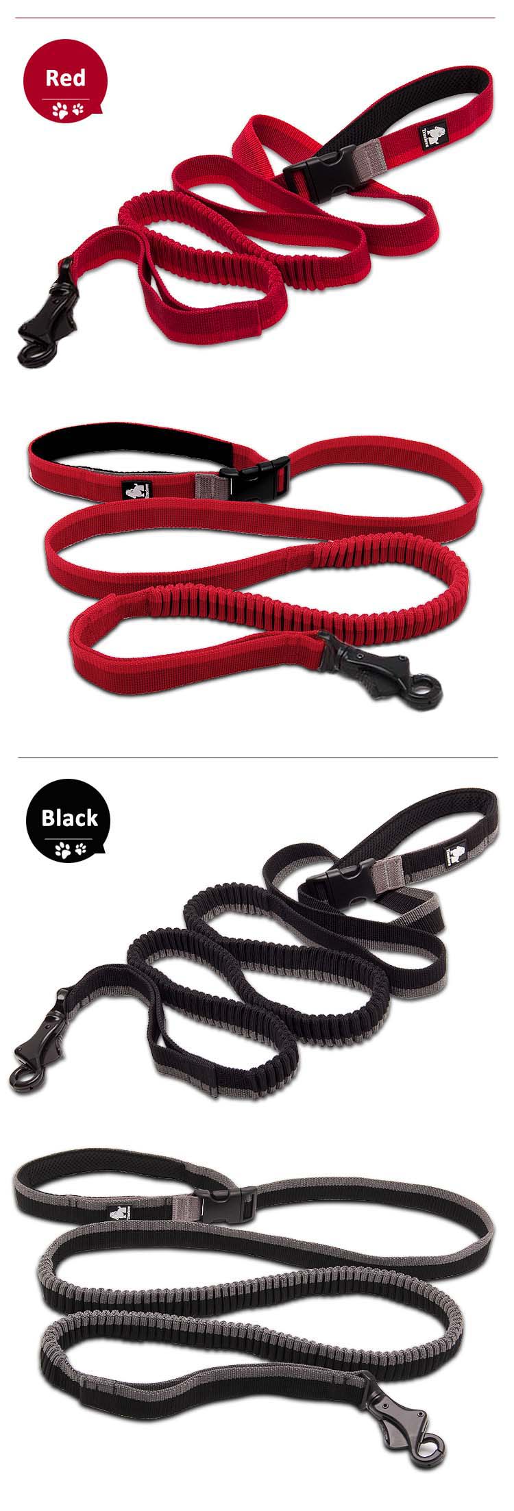 Truelove Dog Running Bungee Leash Hand-held Waistworn Adjustable Nylon Elastic Retractable Dog Leads for Running Jogging Walking Truelove Dog Running Bungee Leash Hand-held Waistworn Adjustable Nylon Elastic Retractable Dog Leads for Running Jogging Walking