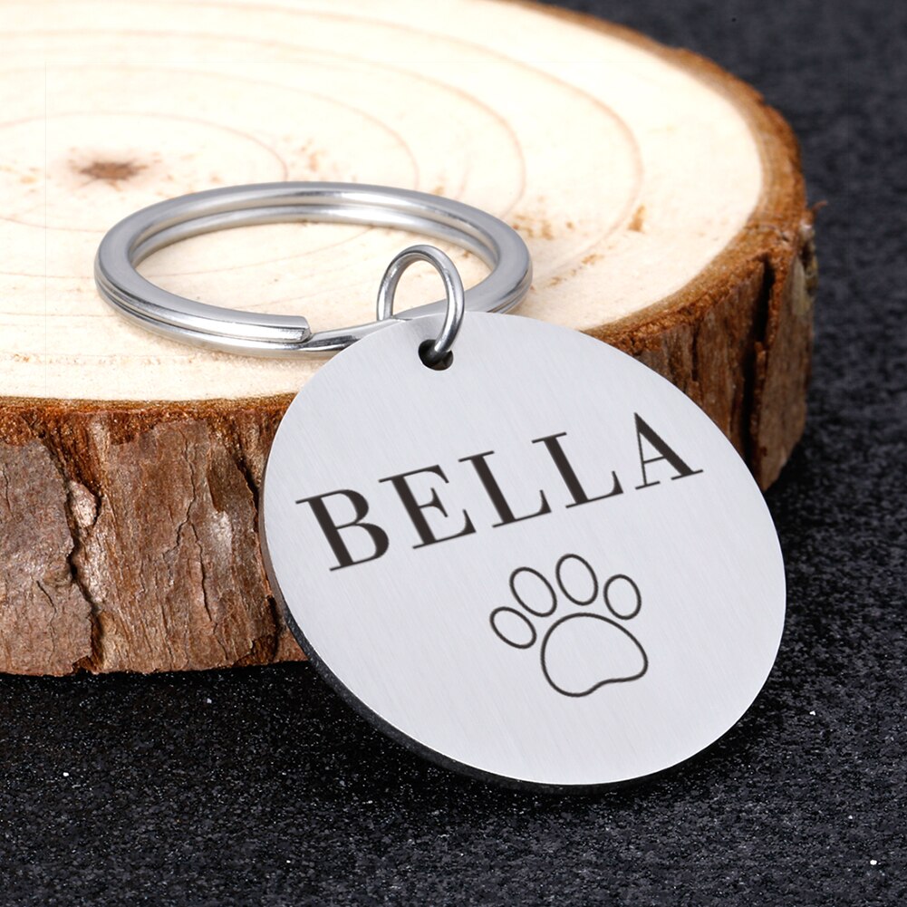 Custom Name Anti-lost IDTag Engraved Record Tel Address Cat Puppy Personalized Paw Print Medal Pendant Dog Pet Collar Accessory Custom Name Anti-lost IDTag Engraved Record Tel Address Cat Puppy Personalized Paw Print Medal Pendant Dog Pet Collar Accessory