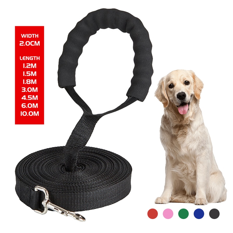 New Long Dog Leash Rope Comfortable Sponge Handle Pet Lead Belt Outdoor Training Dog Lanyard for Small Medium Large Dogs Product New Long Dog Leash Rope Comfortable Sponge Handle Pet Lead Belt Outdoor Training Dog Lanyard for Small Medium Large Dogs Product