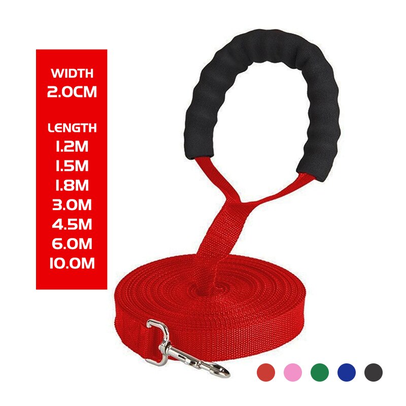 New Long Dog Leash Rope Comfortable Sponge Handle Pet Lead Belt Outdoor Training Dog Lanyard for Small Medium Large Dogs Product