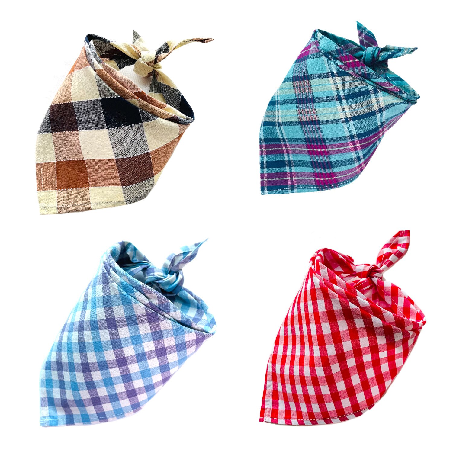 30/50pcs Cotton Plaid Dog Bandanas Thin Style Small Large Dog Scarves Bibs Collar Pet Dog Accessories 30/50pcs Cotton Plaid Dog Bandanas Thin Style Small Large Dog Scarves Bibs Collar Pet Dog Accessories