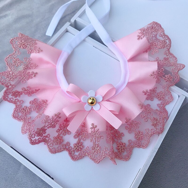 Fashion Bowknot Pet Collar Cute Lace Mesh Embroidery Pet Bib Burp Cloth Lovely Dog Cat Necklace Neck Strap For Small Medium Dog Fashion Bowknot Pet Collar Cute Lace Mesh Embroidery Pet Bib Burp Cloth Lovely Dog Cat Necklace Neck Strap For Small Medium Dog