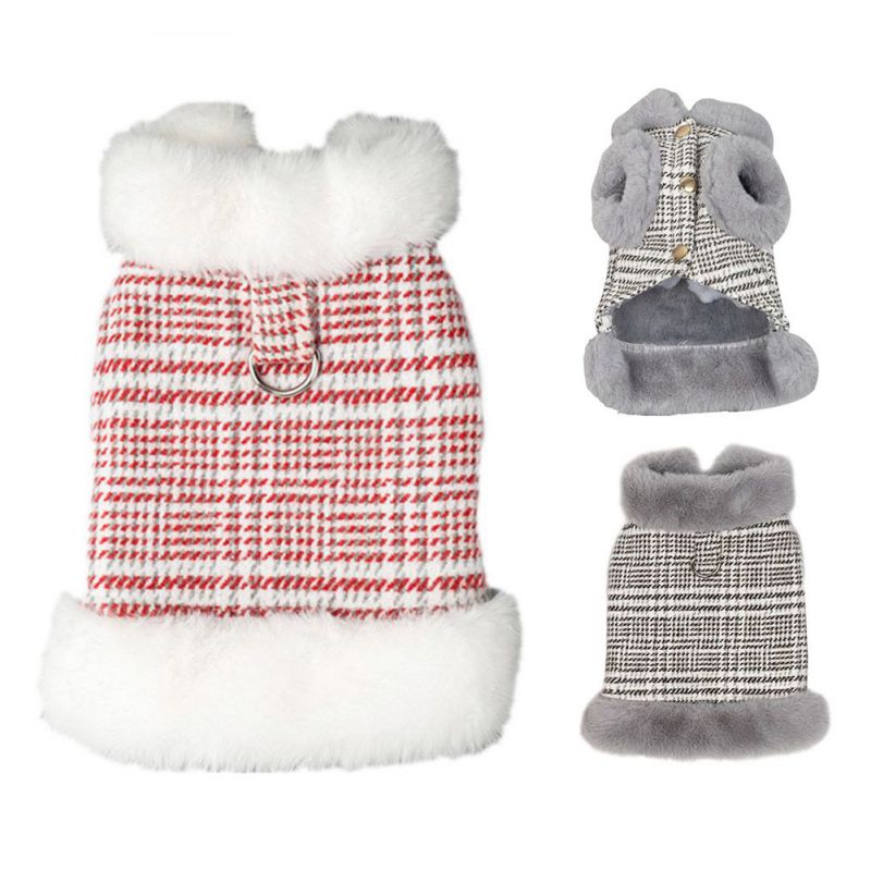 Winter Pet Dog Down Coats Thicken Warm Dogs Clothes Fur Collar For Small Medium Dogs Jacket Clothing Yorkies Chihuahua