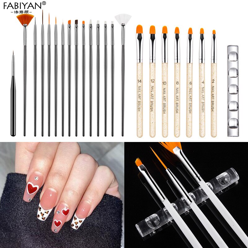 Nail Art Brush Set UV Gel Liner Painting Carving Rhinestone Dotting Pen Toe Separator Dust Brush Scissors File Manicure Kit Nail Art Brush Set UV Gel Liner Painting Carving Rhinestone Dotting Pen Toe Separator Dust Brush Scissors File Manicure Kit
