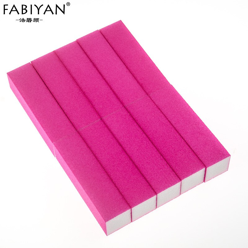 5 Color Fluorescence Nail Art Tip File Sponge Sanding Block Tofu Buffer Buffering Burnishing Gel UV Polish Acrylic Manicure Tool