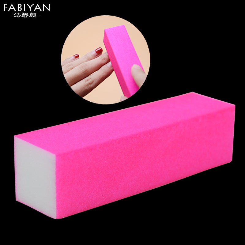 5 Color Fluorescence Nail Art Tip File Sponge Sanding Block Tofu Buffer Buffering Burnishing Gel UV Polish Acrylic Manicure Tool