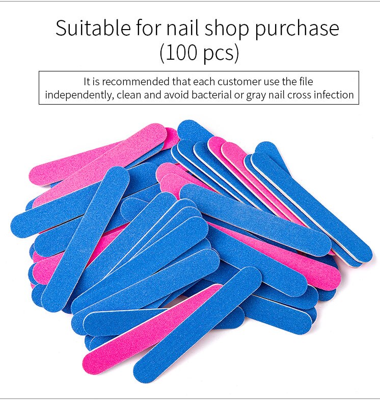 Double Sides Nail Art File Sandpaper Sanding Buffer Block Pedicure Manicure 180/240 Buffing UV Gel Polish Grinding Tools 100Pcs Double Sides Nail Art File Sandpaper Sanding Buffer Block Pedicure Manicure 180/240 Buffing UV Gel Polish Grinding Tools 100Pcs
