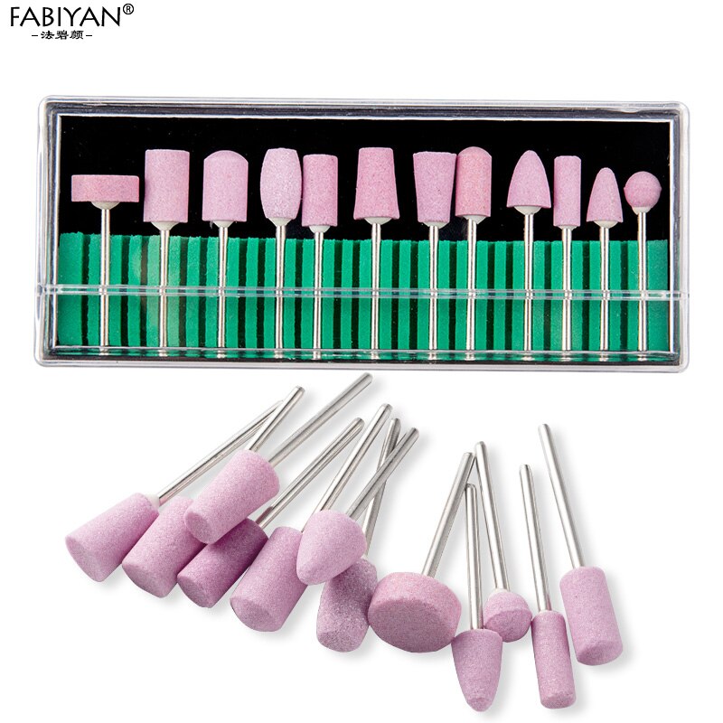 12Pcs/Set Ceramic Electric Machine Drill Bits File Nail Art Polishing Grinding Carving Buffing Sanding Buffer Head Manicure Tool 12Pcs/Set Ceramic Electric Machine Drill Bits File Nail Art Polishing Grinding Carving Buffing Sanding Buffer Head Manicure Tool