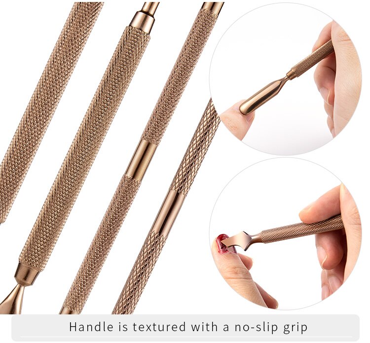 Cuticle Pusher Nail Art Dead Skin Remover Stainless Steel Manicure Tool Cleaning Dirt Dust Care UV Gel Remove Stick 13 Styles