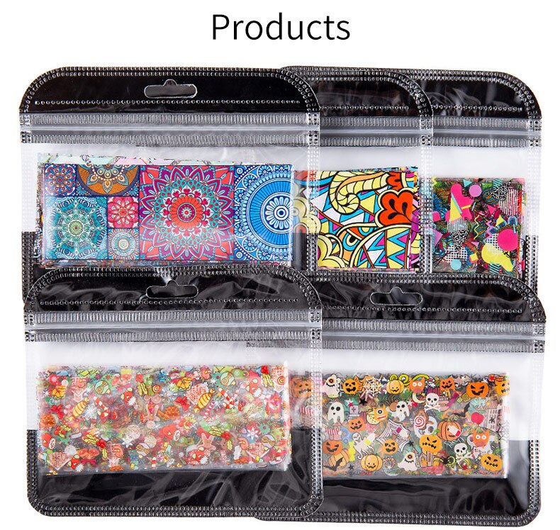 Nail Art Foil Stickers 10PCS Colorful Retro Geometric Christmas Halloween Transfer Paper Gorgeous DIY Manicure Decoration 4*20cm Nail Art Foil Stickers 10PCS Colorful Retro Geometric Christmas Halloween Transfer Paper Gorgeous DIY Manicure Decoration 4*20cm