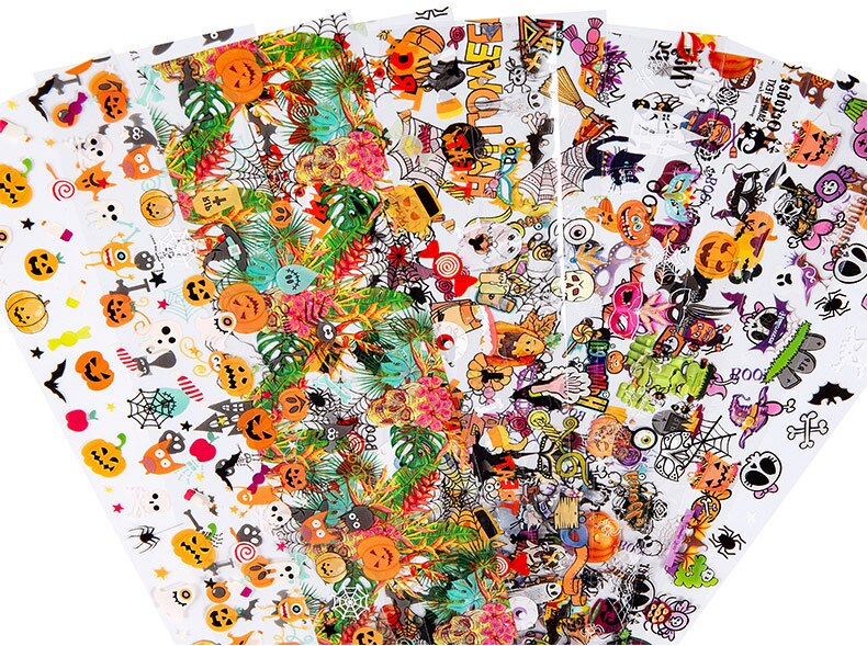 Nail Art Foil Stickers 10PCS Colorful Retro Geometric Christmas Halloween Transfer Paper Gorgeous DIY Manicure Decoration 4*20cm Nail Art Foil Stickers 10PCS Colorful Retro Geometric Christmas Halloween Transfer Paper Gorgeous DIY Manicure Decoration 4*20cm