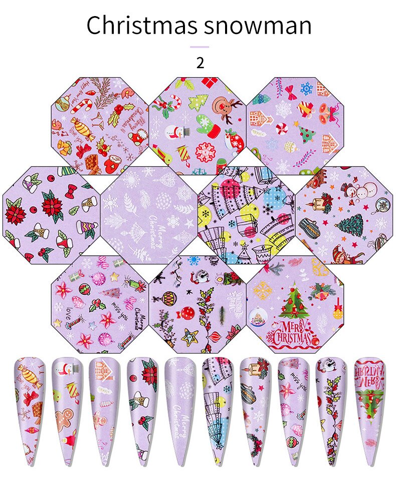 Nail Art Foil Stickers 10PCS Colorful Retro Geometric Christmas Halloween Transfer Paper Gorgeous DIY Manicure Decoration 4*20cm Nail Art Foil Stickers 10PCS Colorful Retro Geometric Christmas Halloween Transfer Paper Gorgeous DIY Manicure Decoration 4*20cm